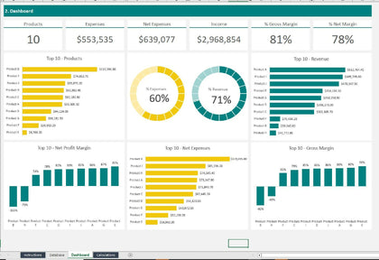 Financial Product Management Excel Template