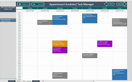 Weekly Drag and Drop Appointment Scheduler and Task Manager