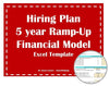 hiring plan 5 year ramp up financial model 1