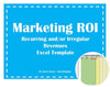 marketing roi recurring and or irregular revenues excel model template 1