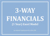 3-Way Financials (1 year) Excel Model - Templarket -  Business Templates Marketplace