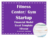 fitness center gym startup financial model 10 year 1
