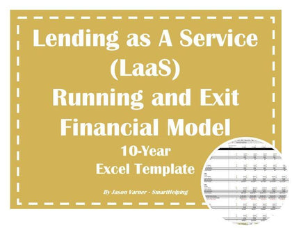 lending as a service laas running and exit financial excel model 10 year 1