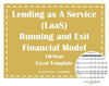 lending as a service laas running and exit financial excel model 10 year 1