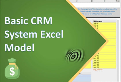 Basic CRM system Excel Model - Templarket -  Business Templates Marketplace