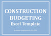 Construction Budgeting Excel Template - Templarket -  Business Templates Marketplace