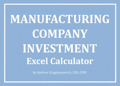 Manufacturing Company Investment Excel Calculator - Templarket -  Business Templates Marketplace