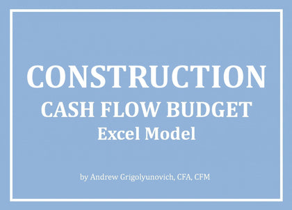 Construction - Cash Flow Budget Excel Model - Templarket -  Business Templates Marketplace