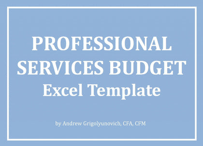 Professional Services Budget Excel Template - Templarket -  Business Templates Marketplace