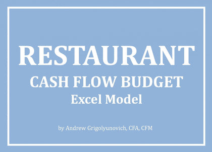Restaurant - Cash Flow Budget Excel Model - Templarket -  Business Templates Marketplace
