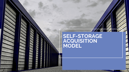 Self Storage Acquisition Financial Excel Model - Templarket -  Business Templates Marketplace