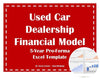 used car dealership 5 year pro forma excel financial model 1