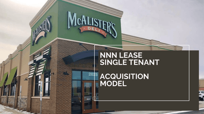 NNN Single Tenant Acquisition Financial Model - Templarket -  Business Templates Marketplace