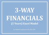 3-Way Financials (5 years) Excel Model - Templarket -  Business Templates Marketplace