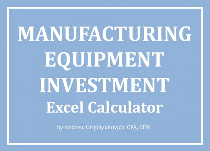Manufacturing Equipment Investment Excel Calculator - Templarket -  Business Templates Marketplace