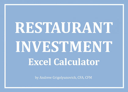 Restaurant Investment Excel Calculator - Templarket -  Business Templates Marketplace
