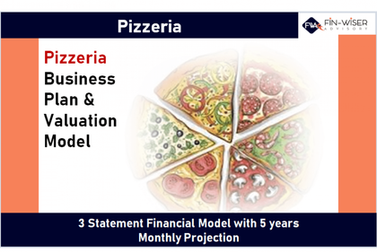 pizzeria 3 statement financial model with 5 years monthly projection and valuation 10