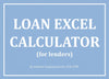 Loan Excel Calculator (for lenders) - Templarket -  Business Templates Marketplace