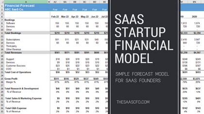 saas startup financial model 1