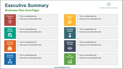 Business Plan One-Pager Powerpoint Template - Templarket -  Business Templates Marketplace