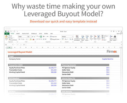 Leveraged Buyout LBO Model - Templarket -  Business Templates Marketplace