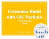 freemium model with cac payback 5 year forecast 1