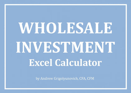 Wholesale Investment Excel Calculator - Templarket -  Business Templates Marketplace