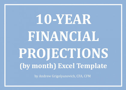 10-Year Financial Projections (by month) Excel Model - Templarket -  Business Templates Marketplace