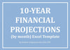 10-Year Financial Projections (by month) Excel Model - Templarket -  Business Templates Marketplace