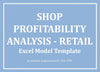 Shop Profitability Analysis - Retail Excel Template - Templarket -  Business Templates Marketplace