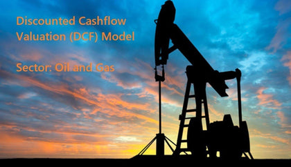 discounted cash flow dcf valuation model with 3 years actual and 5 years forecast oil and gas company 1