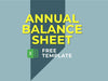 Annual Balance Sheet - Templarket -  Business Templates Marketplace