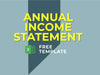 Annual Income Statement - Templarket -  Business Templates Marketplace