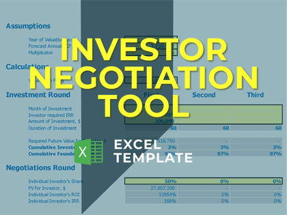 Investor Negotiation Calculator - Templarket -  Business Templates Marketplace