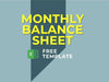Monthly Balance Sheet - Templarket -  Business Templates Marketplace