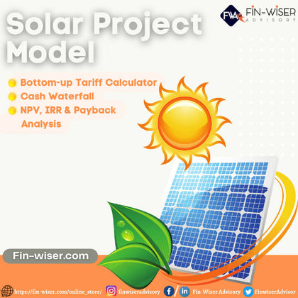 Solar Farm Development Model with Integrated Financial Statement, Cash Waterfall and Automated Tariff