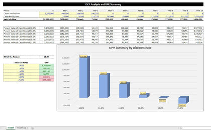 DCF Analysis: Up to 24 NPV Outputs - Templarket -  Business Templates Marketplace