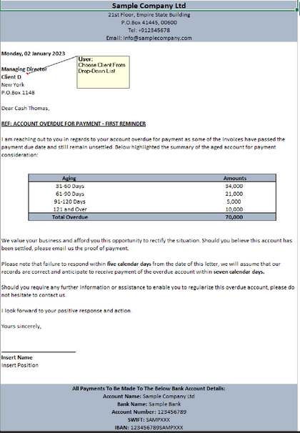 Accounts Receivable: Debt Collection Tool