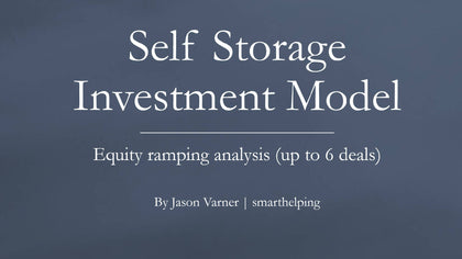Self Storage Equity Ramping through Multiple Funds: Excel Financial Model