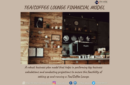 Coffee/Tea Lounge - 3 Statement Financial Model with 5 years Monthly Projection and Valuation